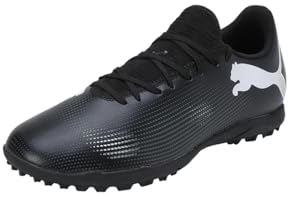 Puma Men Future 7 Play Tt Soccer Shoes, Puma Black-Puma White, 10.5 UK