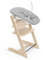Silla Tripp Trapp de Stokke (Natural) con Newborn Set (Gris) - Para recién nacidos hasta 9 kilos - Acogedor, seguro y fácil de usar
