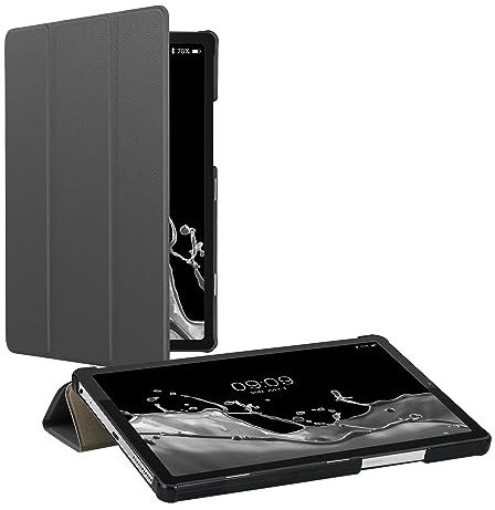 kwmobile Hülle kompatibel mit Lenovo Smart Tab M9 - Smart Cover Tablet Case Schutzhülle - Stand - in Hellgrau