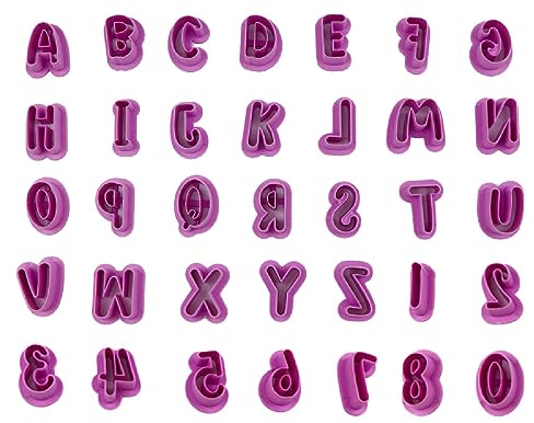 Tadipri 35Pcs Moldes De Letras Cortador Galletas Letras Cortador De Letras Para Fondant Moldes De Letras Para Fondant Cortador Fondant Letras Para Hacer Decoraciones De Galletas