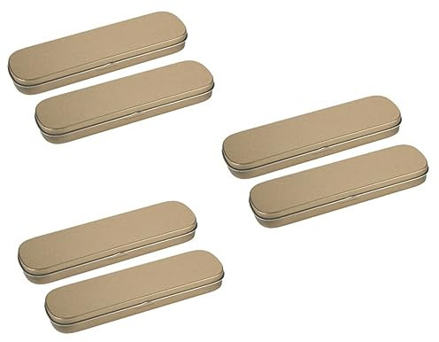 ABOOFAN 6pcs Tinplate Pen Storage Bag Student Pencil Container Lightweight Stationery Case