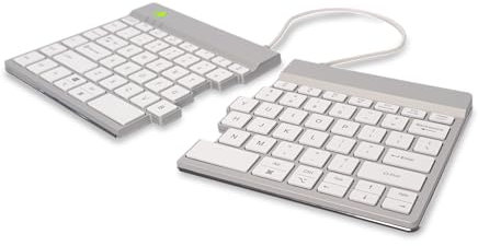 R-Go - Teclado Dividido, Mecanismo de Tijeras, túnel anticarpiano, diseño ergonómico de 2 Partes con Software de ruptura, Ultrafino, diseño QWERTY (EE. UU.), Bluetooth 5.0, Compatible con