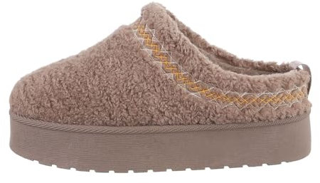 Ital Design Damenschuhe Freizeitschuhe Hausschuhe, CY-58-, Textil, Hellbraun, Gr. 37
