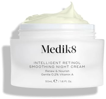 Medik8 Intelligente Retinol Glättende Nachtcreme - Erneuern & Pflegen Sanft 0,2% Vitamin A - 50 ml