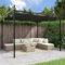 Pergola mit Schiebedach Anthrazit 295x292x230 cm, CIADAZ überdachung Terrasse, Pavillon, Sonnenschutz Terrasse, Terrassenüberdachung, Balkon überdachung Wetterfest - 360116