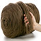 MeriWoolArt® 100% XXL Merino Wolle Garn 4-5 cm Dicke Wolle Garn, Filzwolle Trockenfilzen Nassfilzen, DIY Klobiges Wolle Garn Decke, Decke Baby Wolle, Arm Stricken Decke Garn Braun-Gelb, 100g