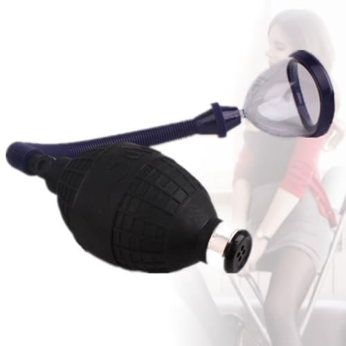 Dispositif d'aspiration manuelle pour femmes pour l'entraînement, avec ventouses transparentes solides et valve d'échappement, jouet à pompe spécifique pour femmes (grand ; diamètre intérieur 10cm)