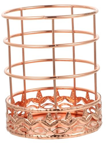 FUNOMOCYA Schreibtisch Stiftehalter Roségold Runder Organizer Für Stifte Bleistifte Und Kosmetik Stabiler Stifteköcher Aus Vielseitig Einsetzbar Für Büro Und Zuhause Elegantes Design