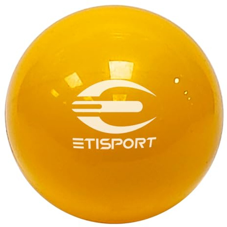 ETISPORT Bola de Hockey Patines Pro. Uso Profesional para Toda Clase de Superficies. Medida y Peso reglamentarios. (Amarillo)