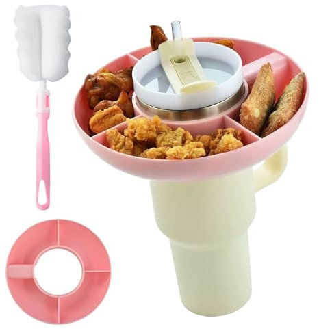 WUFGWBD Portable Snack Container, 1 Cup Snack Tray, Dispensing Tray