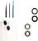 Repuesto de lente de cámara trasera para iPhone 13/iPhone 13 Mini, antiarañazos e impermeable, cubierta trasera de cristal con adhesivo preinstalado y kit de herramientas de reparación