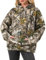 ACCPUR Felpa con cappuccio oversize da donna in pile mimetico con foglie d'acero felpa con cappuccio casual a maniche lunghe autunno pullover top con tasche, Verde oliva, Small
