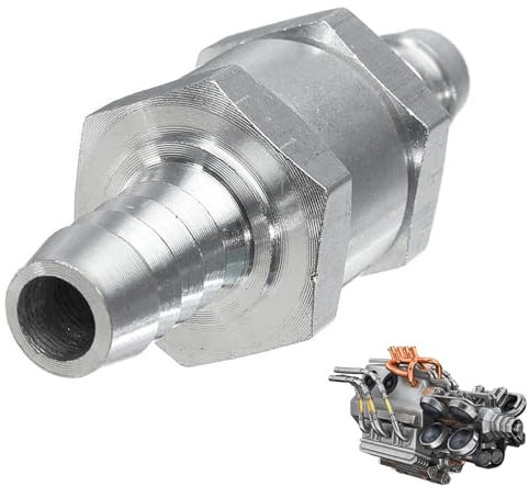 Zasdvn Kraftstoffleitung Rückschlagventil - Einweg-Kraftstoffe 6/8/10/12 Rückschlagventil | Non-Return Aluminium Silber für kraftstoffe Autos, Hubschrauber, Schiffe, Motorräder