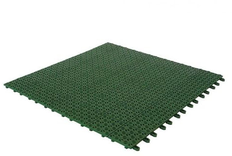 Set da 4 Piastrelle Flessibili in Plastica 55,5 x 55,5 cm da esterno, drenanti e autobloccanti Colore Verde