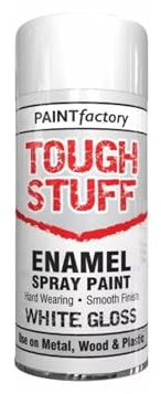 GSV Essentials Enamel White Gloss Spray Paint for Wood, Metal, Plastic, Ceramic, Perfect for Interior and Exterior All Purpose Use, 400ml (1 Pcs)