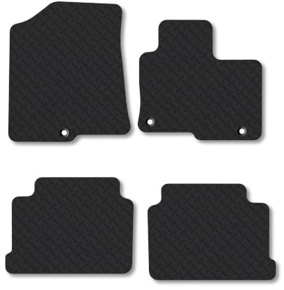 Kia Optima (2015-2019) [Saloon] 5mm Rubber Car Mats | Heavy Duty Rubber Tailored Fit Floor Mats Full Coverage Durable Waterproof Accessories Easy Clean Anti Slip Made in the UK