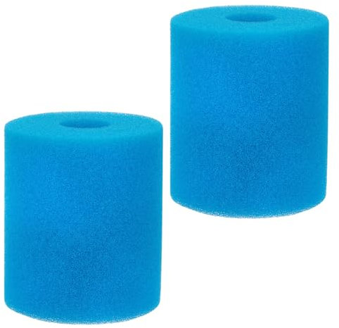 HIAKDOFT 2pièces Filtre De Piscine avec Éponge De Rechange Compatible avec Pompe De Piscine Nettoyage Facile