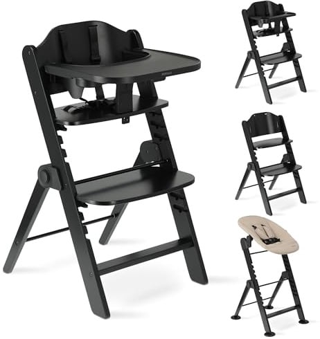 Deryan Odin Luxe Kinderhochstuhl Mit Bouncer, Nougat | 2-In-1 Mitwachsend, Integrierte Wippe, 5-Punkt-Gurt, Klappbar
