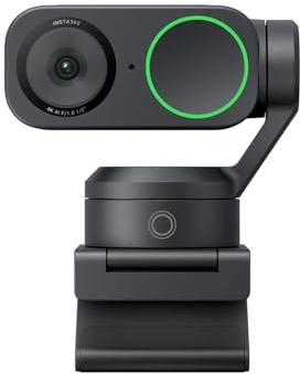 POAHNCU Sports camera, Webcam Tracking Gesture Control with Noise-Canceling Microphones Camera forTeleconference game for Cycling/Pet Vlogging