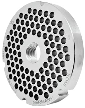 Wolfcut Inox Fleischwolfscheiben Longlife mit 4 Nuten und Gewinde – Ersatz für/kompatibel mit alle gängigen Fleischwolf-Größen 32 – 6,0 mm