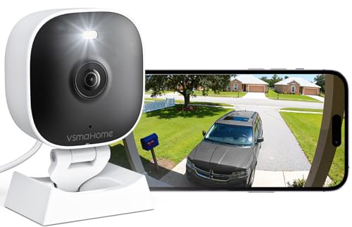 VSMAHOME 2K 3MP Security Camera Outdoor & Indoor, WiFi CCTV Camera with Colour Night Vision, AI Motion & Human Detection, Two-Way Audio, IP66 Waterproof, Manual Adjustable, Local Storage up to 128GB