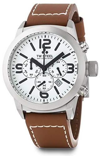 TW Steel Marc Coblen Edition Chrono mit Lederband 42 MM White/Brown TWMC10