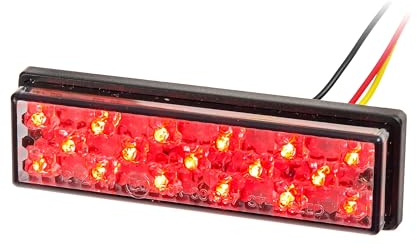SHIN YO Universal Motorrad LED-Rücklicht Superflat mit Befestigungslaschen ohne Kennzeichenbeleuchtung getönt E-geprüft