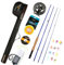 AnglerDream Fliegenfischrute und Rolle Combo 3/5WT Fliegenfischen Combo für Anfänger, 4 Stück Fliegenrute, Fly fishing kit 3-4WT Black Reel