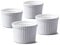 WM Bartleet & Sons 1750 Lot de 4 ramequins profonds traditionnels en porcelaine blanche Ø 8 cm - TSET46