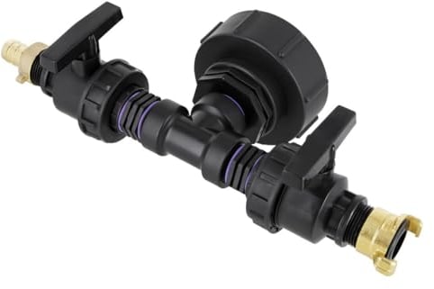 IBC Adapter S100x8-2-fach 1 Kugelhahn mit 3/4 Tülle + GeKa kompatibel