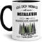 Tassendruck Berufe-Tasse Leg Dich Niemals mit einem Installateur an - Geschenk-Idee/Büro/Job/Arbeit/Witzig/Lustig/Innen & Henkel Schwarz