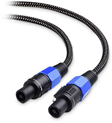 Cable Matters Premium Braided 12AWG Speaker Cable 3 ft Compatible with Speakon NL4FC Port