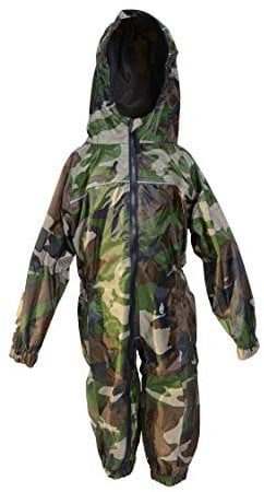 DRY KIDS Waterproof Rainsuit Camo Green 9/10yrs