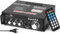 Mini Amplificador Audio Bluetooth 5.0, 12 V / 220V Amplificador de Audio Estéreo 300W+300W 2CH Pantalla LCD de Alta fidelidad para el Hogar del Automóvil Música SD USB FM