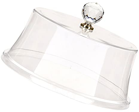 DOITOOL Plastic Round Cake Dome Cover Cake Stand Clear Cake Display Dome Cover Food Plate Lid Serving Platter Cheese Dish Holder Food Cover Tent