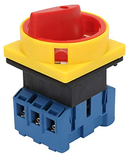 Interrupteur Principal Disjoncteur 40A/63A Commutateur à Came Rotatif Interrupteur Marche-arrêt 3 Pôles 2 Positions pour Machine-outil, Machinerie, Chimie, Textile(40A)