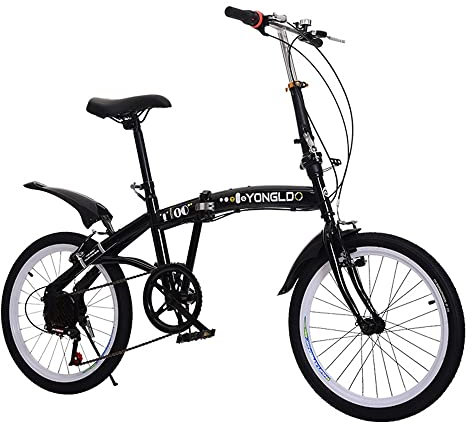 20 Zoll City Faltrad 6 Gang Faltrad Camping Erwachsene 90kg Jugendrad Radsport MTB Rad Outdoor Sport Cityrad Black