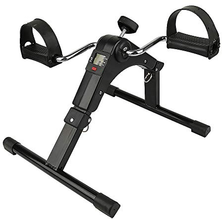 Stepper Horizontaler Stepper mit Instrument, Falttrainer für Arme und Beine, Fitnessgerät für Home Office 37 * 50 * 23,5 cm Reinschwarz
