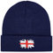 TeddyT's England Flag Art Thermal Knit Rib Beanie Hat (Navy)