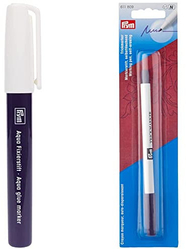 Prym Aqua-Fixiermarker, Gelb, One Size & Trick-Marker (selbstlöschend), violett