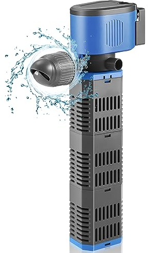 SOUSLOW 31W Filtro Acquario Interno con Flusso 1800 L/H per Acqua Pulita, Flusso d'Aria Regolabile, Basso Rumore e Silenzioso(31w)