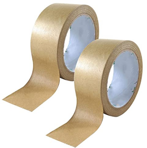 NUOBESTY 2rollen Kraftpapier Einfarbiger Deko-klebeband Für Geschenkverpackung Diy Bastelband Partyband Mit Stark Haftendem Klebstoff Wasserfest Und Langlebig