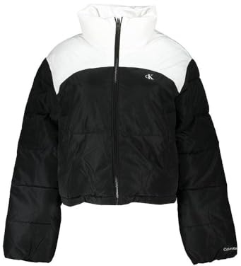 Calvin Klein Damen Non Down Cropped Puffer Jacke, schwarzes, L
