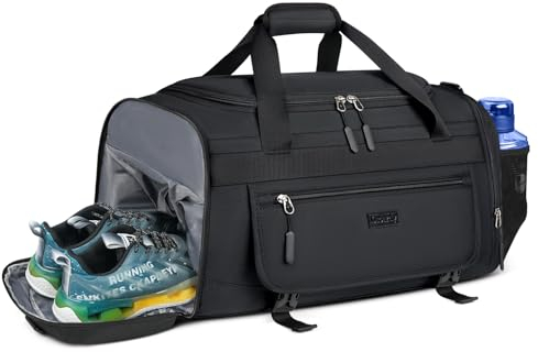 55L Große Sporttasche Reisetasche für Damen und Herren Sporttasche mit Schuhfach & Nassfach Trainingstasche Gym Fitnesstasche Schulsporttasche Handgepäck Tasche Weekender Bag