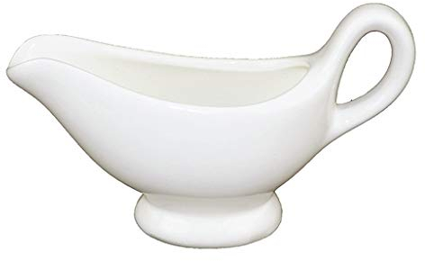 CoByda Salsiera in porcellana con beccuccio affusolato – Stoviglie eleganti per versare facilmente (grande)