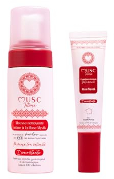 MUSC INTIME La Marque Officielle - Les Intimes - Mousse Intime & Parfum Intime - Rose Mystik - L'Envoûtante - Parfume & Nettoie En Douceur - Testé Sous Contrôle Gynécologique - 150ml & 30ml