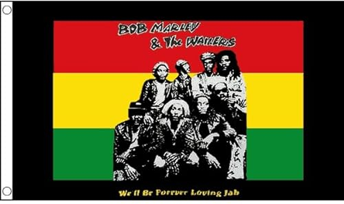 Bandera de Bob Marley y los Wailers, 150 cm x 90 cm