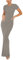 REORIA Women's Summer Sexy Casual Lounge Long Dress Elegant Wedding Guest Short Sleeve Crew Neck Bodycon Maxi Dresses Antique Pewter M