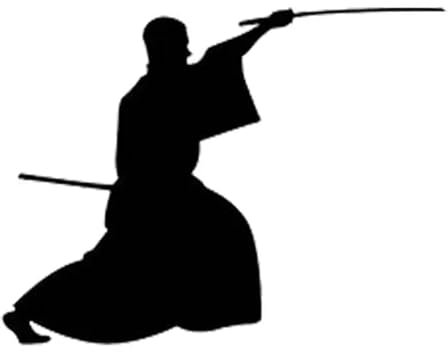 14cmx10.8cm Kreative Mode Samurai Vinyl Sport Auto Aufkleber Motorrad Fahrrad Dreirad Kühlschrank Toilette Spielzimmer Küche Abziehbild Dekoration Aufkleber