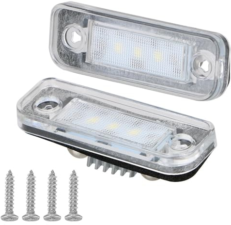 YOUUPOC Kennzeichenbeleuchtung,Nummernschildbeleuchtung 1 paar Signal Lampe Auto Kennzeichen Licht Ersatz Stecker Und Spielen 12V 2,8 W Passend for Mercedes-benz W203 W211 C219 R171 CLS SLK